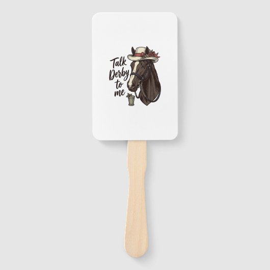 ヴィンテージ競馬Tシャツデザイン「Talk Derby To Me」 ハンドファン (正面)