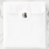 ヴィンテージ競馬Tシャツデザイン「Talk Derby To Me」 ラウンドシール (バッグ)
