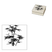 ヴィンテージ竹林イラストレーション ラバースタンプ (押印)