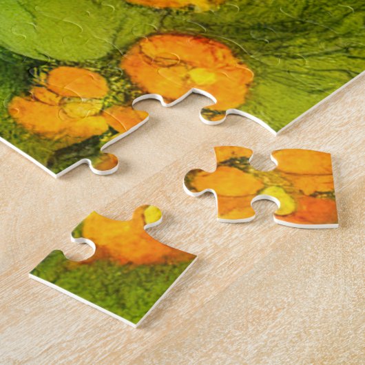 ヴィンテージ笑顔の猫イラストレーション ジグソーパズル (側面)