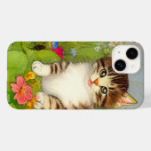 ヴィンテージ笑顔の猫イラストレーション Case-Mate iPhoneケース (裏面 (横))