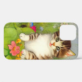 ヴィンテージ笑顔の猫イラストレーション Case-Mate iPhoneケース (裏面 (横))