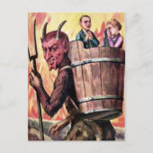 ヴィンテージ笑顔クランプスポストカード ポストカード (正面)