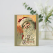 ヴィンテージ笑顔サンタクリスマスポストカード シーズンポストカード (スタンド正面)