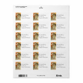 ヴィンテージ笑顔サンタクリスマス住所 シール (フルシート)