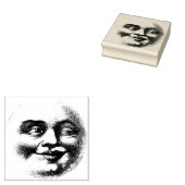 ヴィンテージ笑顔ムーン顔 ラバースタンプ (押印)