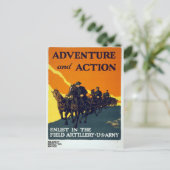 ヴィンテージ第一次世界大戦の募集ポスター ポストカード (スタンド正面)