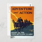 ヴィンテージ第一次世界大戦の募集ポスター ポストカード (正面/裏面)