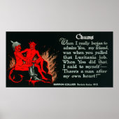 ヴィンテージ第一次世界大戦ドイツ悪魔ルシタニア ポスター (正面)