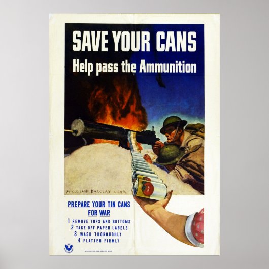 ヴィンテージ第一次世界大戦救の弾薬 ポスター (正面)