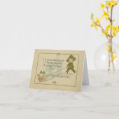 ヴィンテージ第一次世界大戦時代のバレンタイン カード (黄色い花)