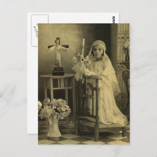 ヴィンテージ第一聖体 ポストカード (正面/裏面)