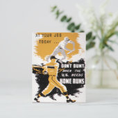 ヴィンテージ第二次世界大戦が野球を失敗しない ポストカード (スタンド正面)