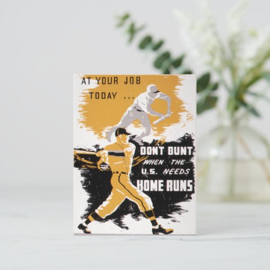 ヴィンテージ第二次世界大戦が野球を失敗しない ポストカード (スタンド正面)