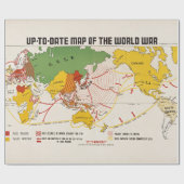 ヴィンテージ第二次世界大戦の地図 ラッピングペーパー (フラット)