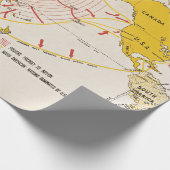 ヴィンテージ第二次世界大戦の地図 ラッピングペーパー (角)