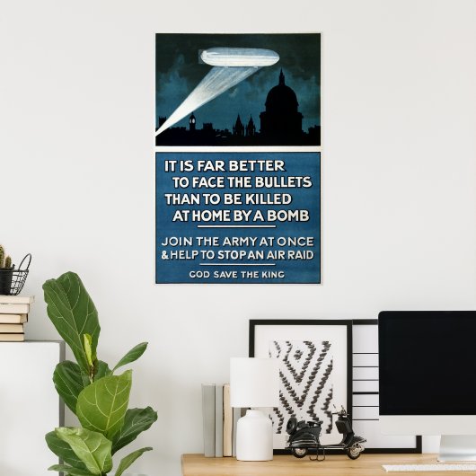 ヴィンテージ第二次世界大戦の陸軍の採用 ポスター (ホームオフィス)