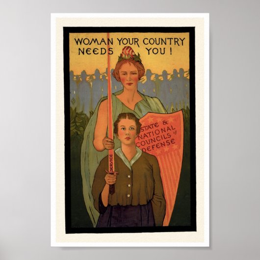 ヴィンテージ第二次世界大戦アートプリントポスター ポスター (正面)