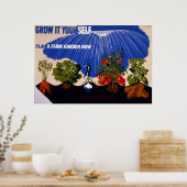 ヴィンテージ第二次世界大戦ビクトリーガーデン ポスター (キッチン)