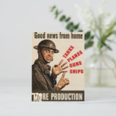 ヴィンテージ第二次世界大戦ポスター ポストカード (スタンド正面)