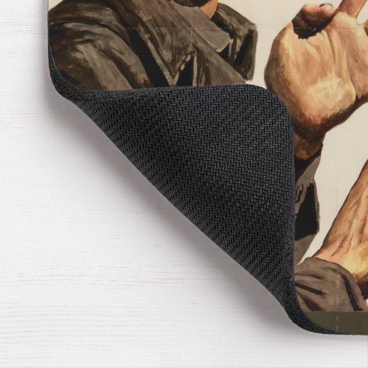 ヴィンテージ第二次世界大戦ポスター マウスパッド (コーナー)