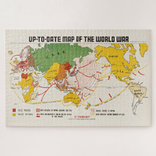 ヴィンテージ第二次世界大戦地図 ジグソーパズル