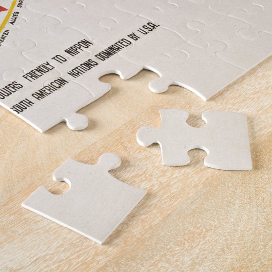 ヴィンテージ第二次世界大戦地図 ジグソーパズル (側面)