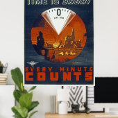 ヴィンテージ第二次世界大戦 – ゼロアワーポスター ポスター (ホームオフィス)