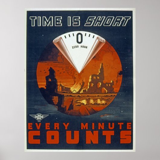 ヴィンテージ第二次世界大戦 – ゼロアワーポスター ポスター (正面)