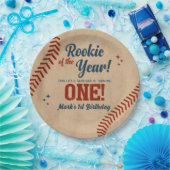 ヴィンテージ第1期バースデーベースボールパーティー ペーパープレート (パーティー)