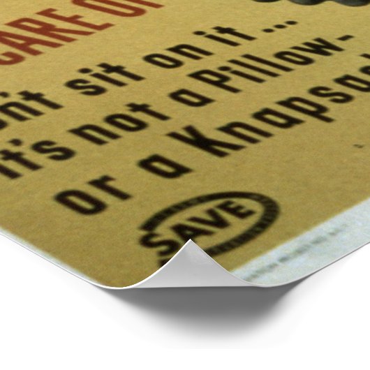 ヴィンテージ第2次世界大戦ガスマスクの安全性 ポスター (角)