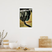 ヴィンテージ第2次世界大戦ガスマスク安全ポスター ポスター (キッチン)