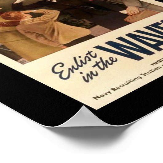 ヴィンテージ第2次世界大戦波ポスター ポスター (角)