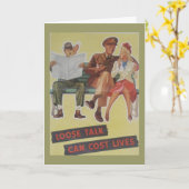 ヴィンテージ第2次世界大戦誕生日カード カード (黄色い花)