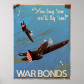 ヴィンテージ第2次世界大戦軍債旅行ポスター ポスター (正面)