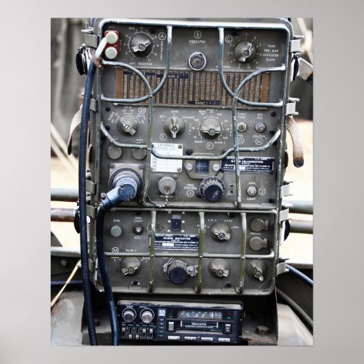 ヴィンテージ第2次世界大戦軍隊無線 ポスター (正面)
