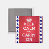ヴィンテージ第2次世界大戦Keep Calm and Carry On マグネット (正面/裏面)