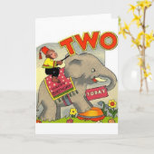 ヴィンテージ第2誕生日カード カード (黄色い花)