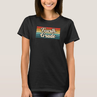 ヴィンテージ第4学年先生学生少年Scho Tシャツ