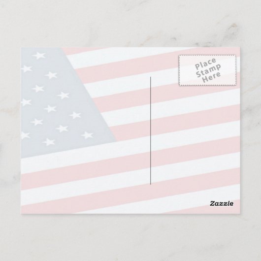 ヴィンテージ第4日7月アンクルサムとイーグル ポストカード (裏面)