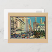 ヴィンテージ第42通りニューヨークシティ ポストカード (正面/裏面)