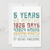 ヴィンテージ第5誕生日の男の子記念日5歳の 招待状 (正面)