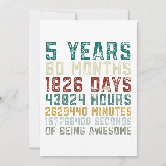 ヴィンテージ第5誕生日の男の子記念日5歳の 招待状 (正面)