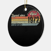 ヴィンテージ第50回誕生日伝説1972年4月50日 セラミックオーナメント (左)