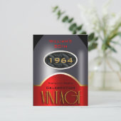 ヴィンテージ第50回赤シルバーボトル誕生会 招待状 (スタンド正面)