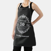 ヴィンテージ第50期白黒モノグラム誕生日 エプロン (インサイチュ)