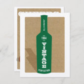 ヴィンテージ第50誕生日ワインパーティの招待状 招待状 (正面/裏面)