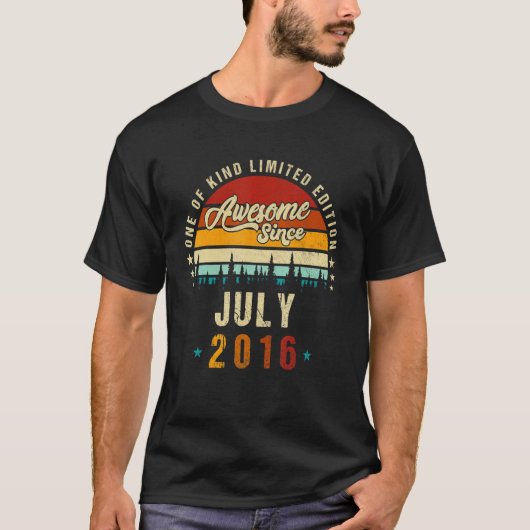 ヴィンテージ第6誕生日2016素晴らし年7月以来エピック Tシャツ (正面)