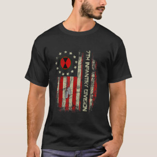 ヴィンテージ第7歩兵師団軍隊退役軍人 Tシャツ
