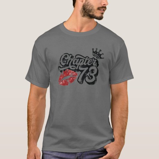 ヴィンテージ第73章上品な唇ハッピーバースデー73Y Tシャツ (正面)